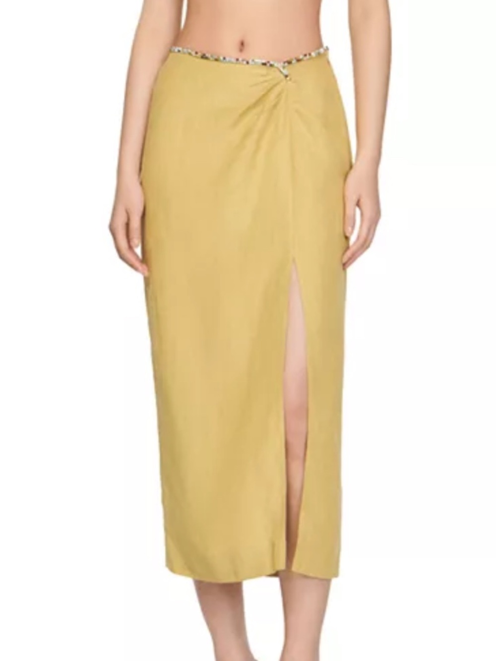 Sandro Paris Olariane Rhinestone Embellished Pencil Midi Skirt